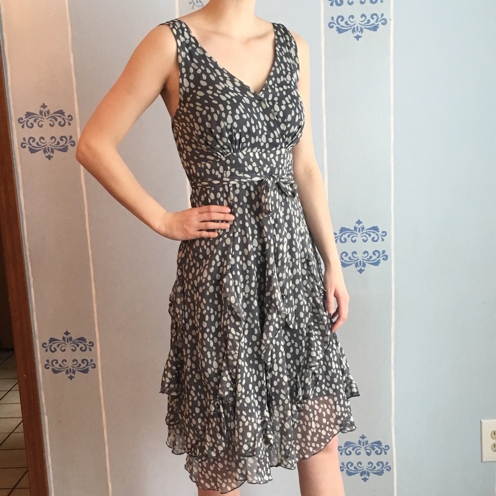 Ruffle chiffon dress